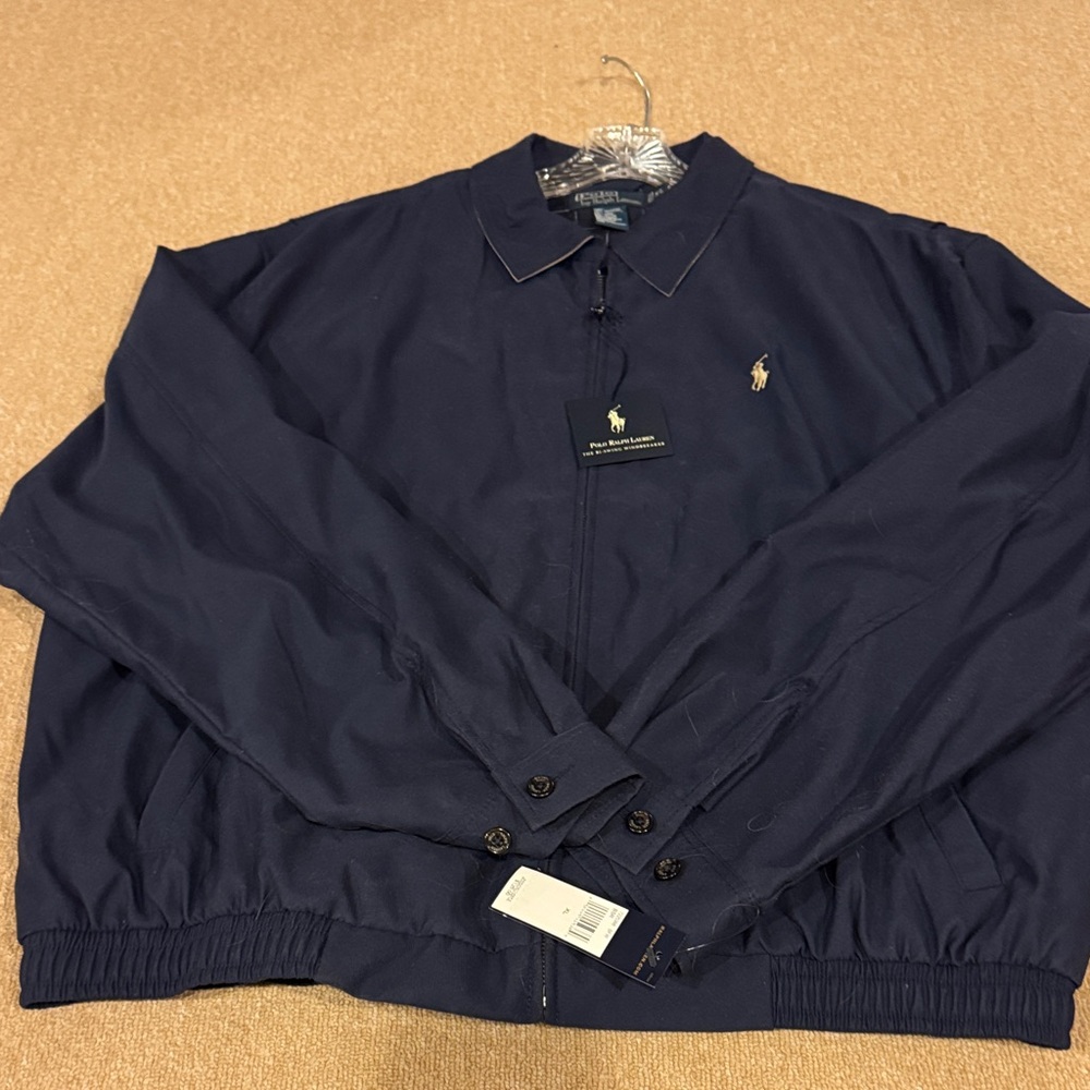 Polo by Ralph Lauren Navy Zip-Up Bomber Jacket with Pony Logo